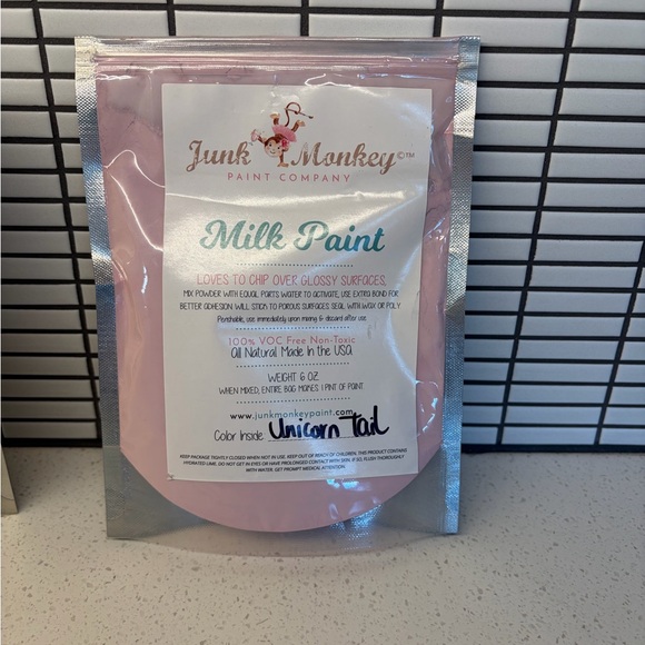 Junk Monkey Milk Paint Set of 3 - Yellow, Pink, Green - Picture 3 of 5